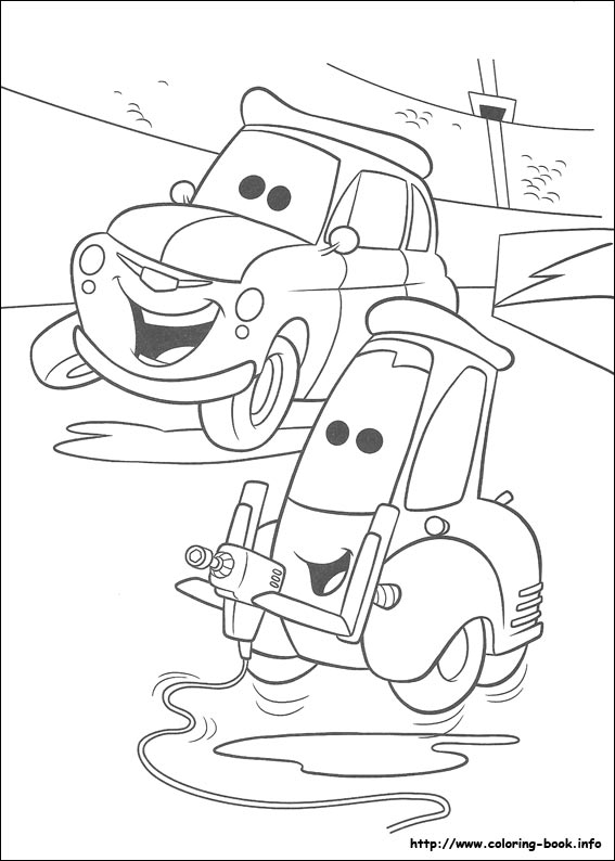 Plansa de colorat cu Cars pixar 9 223